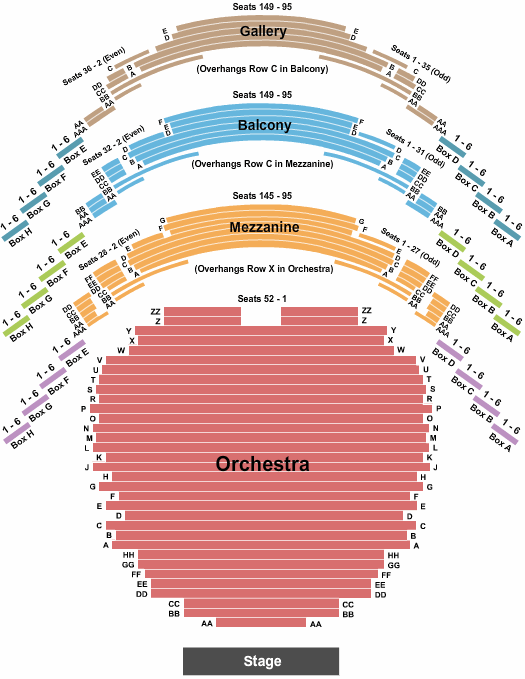 Carol Morsani Hall BOOP! Seating Chart
